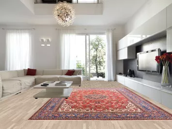 Floral Isfahan Vegetable Dye Large Persian Rug 11x16