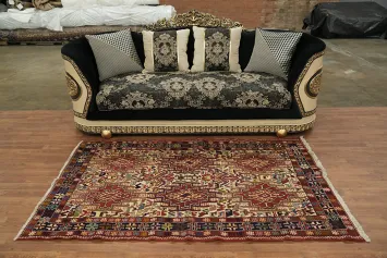 Authentic Handwoven Kilim Tribal Animal Design Persian Rug 4x7 ft