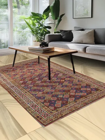 Tribal Nomad Gabbeh Shiraz Area Rug 5x8