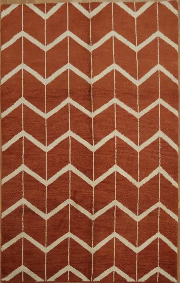 Chevron Gabbeh Oriental Area Rug 5x8