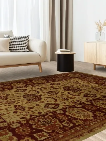 Traditional Sarouk Persian Area Rug 7x9 with Ornate Floral Patterns