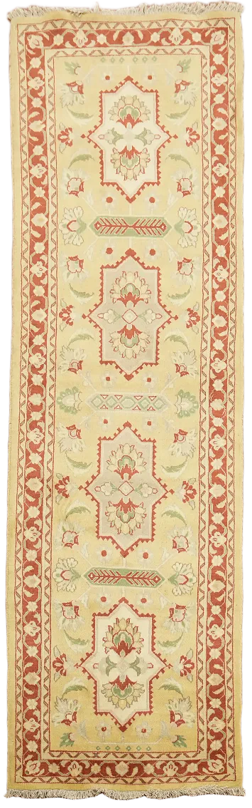 Floral Sarouk Persian Runner Rug 3x10