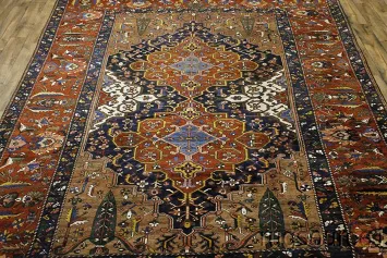 Antique 12x17 Bakhtiari Persian Rug
