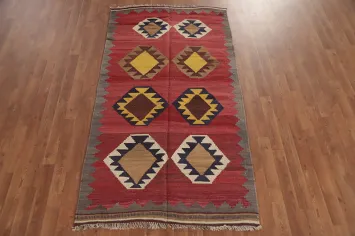 Geometric Kilim Shiraz Persian Area Rug 4x7