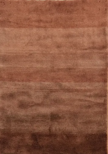 Rich Textured Brown Tones Gabbeh Zolanvari Persian Rug 4x5