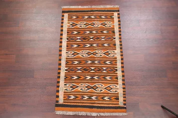 Geometric Kilim Shiraz Persian Area Rug 3x6