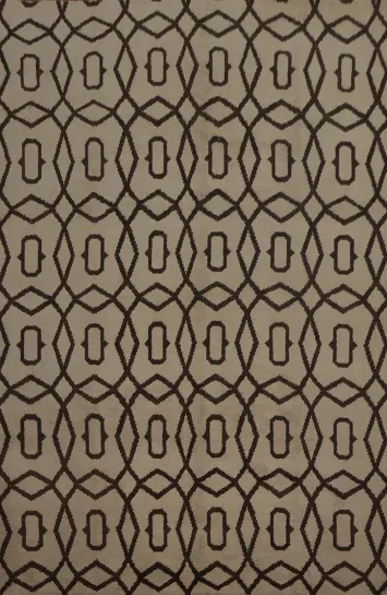 Stylish Lines: Geometric Pattern Rug for Living and Dining Areas 9x12