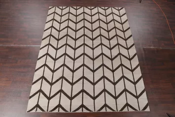 Modern Trellis Moroccan Wool Area Rug