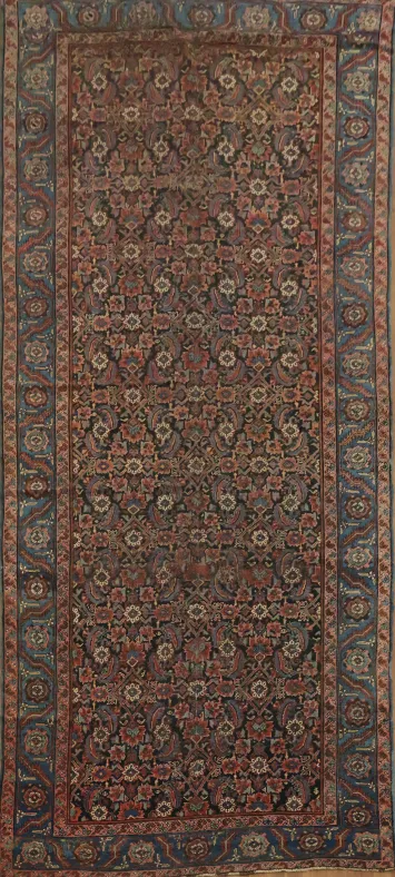 Antique Vegetable Dye Heriz Bakhshayesh Persian Rug 6x14 ft