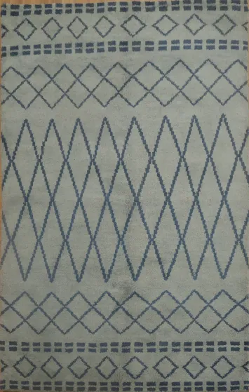 Geometric Moroccan Trellis Indian Area Rug 5x8