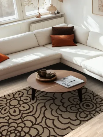 Timeless Floral Moroccan Area Rug 5x8 for Elegant Home Ambiance