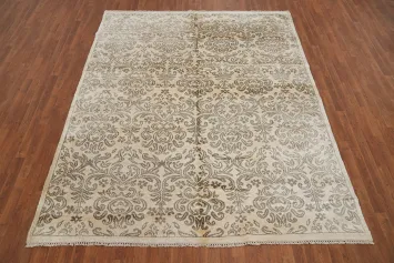 Transitional Silk Oushak Oriental Area Rug 8x10