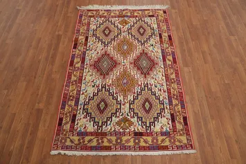 Tribal Geometric Kilim Shiraz Persian Rug 4x6