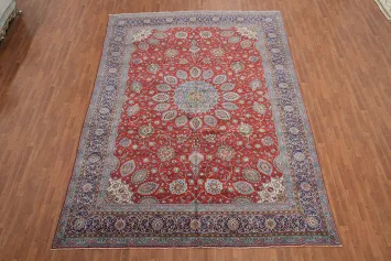 Floral Wool Sarouk Persian Area Rug 9x13