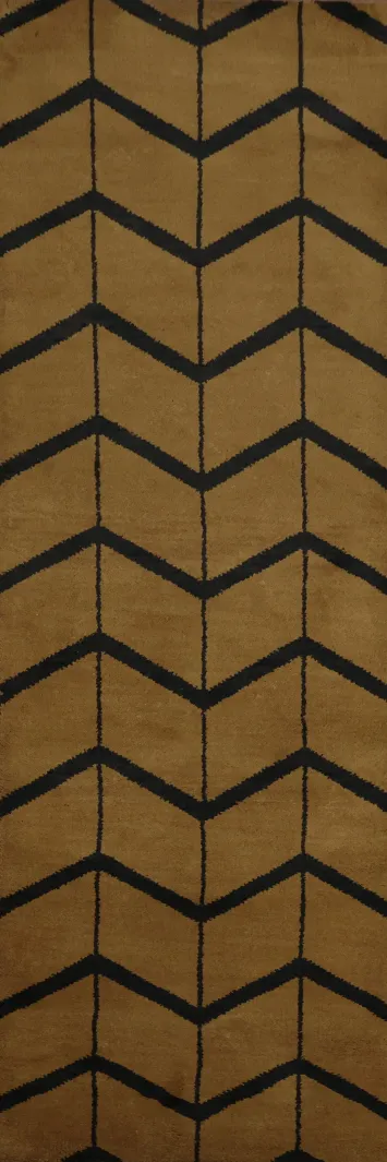 Elegant Chevron Moroccan Runner Rug 3x10 for Sophisticated Spaces