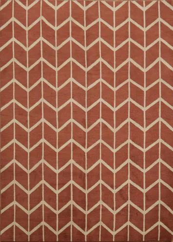 Chevron Style Moroccan Wool Area Rug 10x14