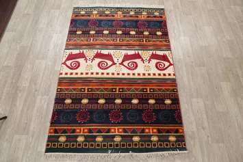 Tribal Animal Moroccan Turkish Oriental Area Rug