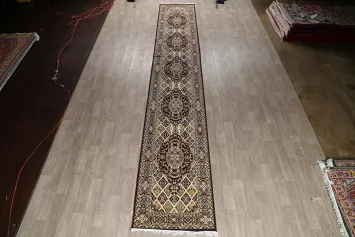 Geometric Tabriz Persian Runner Rug