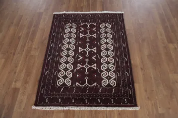 Geometric Balouch Persian Accent Rug 3x4