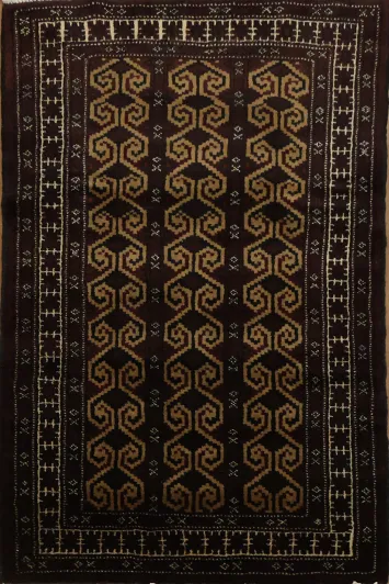 Geometric Balouch Persian Accent Rug 3x4