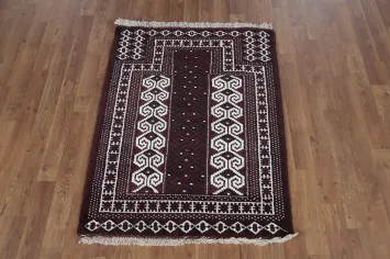 Geometric Wool Balouch Persian Rug 3x4