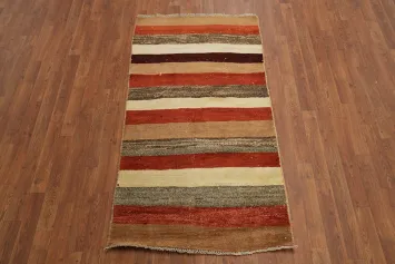 Vintage Stripe Wool Gabbeh Persian Rug 3x5