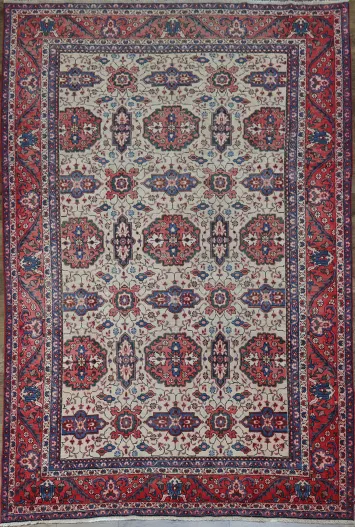 Antique Heriz Persian Living Room Wool Rug 8x11
