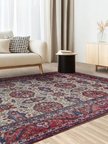 Antique Heriz Persian Living Room Wool Rug 8x11