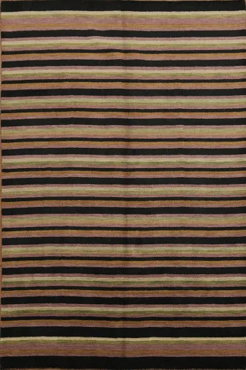Striped Modern Gabbeh Oriental Area Rug 7x10