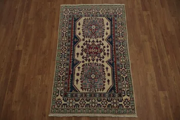 Geometric Kazak Pakistan Wool Rug 3x4