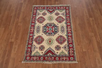 Geometric Kazak Pakistan Wool Rug 3x4