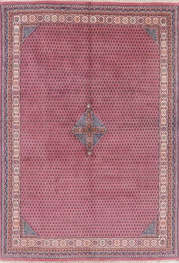 Pink Geometric Botemir Oriental Wool Rugs