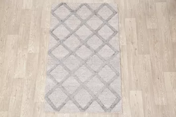 Brown Kilim Indian Oriental Wool Silk Rug