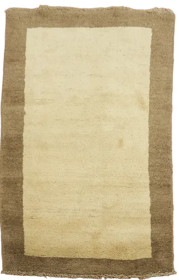 Bordered Solid 3x5 Gabbeh Shiraz Persian Area Rug