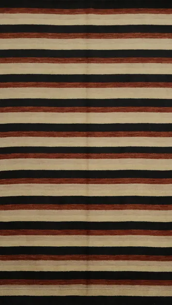 Elegant Striped Gabbeh Area Rug 6x10 for Sophisticated Homes