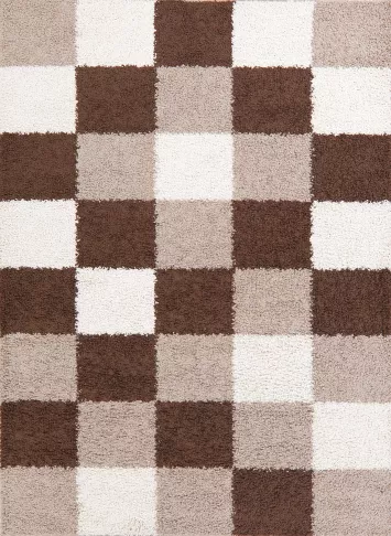 Checked Shaggy Turkish Oriental Rugs