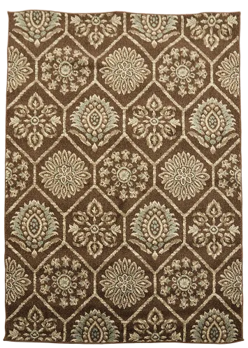 Brown Modern Turkish Oriental Area Rug 5x7