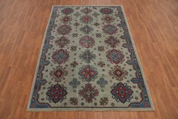 Geometric Super Kazak Chechen Oriental Wool Rug 6x9