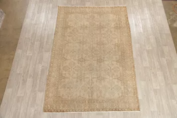 Vintage Geometric Ardebil Persian Wool Area Rug 7x10