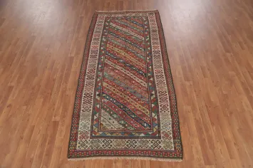 Pre-1900 Antique Kazak Caucasian Vegetable Dye Rug 4x8