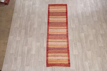 Multi-Color Stripe Modern Oriental Runner Rug 3x9