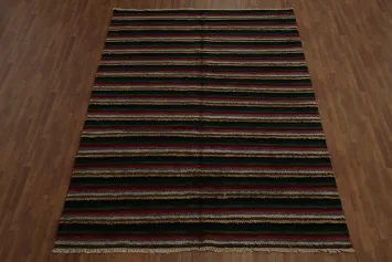Bold Striped Elegant Modern Area Rug 8x11with Rich Color Accents