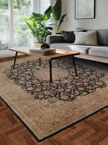 Classic Design Navy Blue and Pink Pak Persian Rug Perfect for Traditional Room 8x10