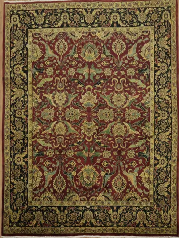 All-Over Floral Red Agra Oriental Area Rug 8x10