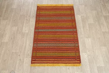 Striped Kilim Turkish Area Rug 3x5