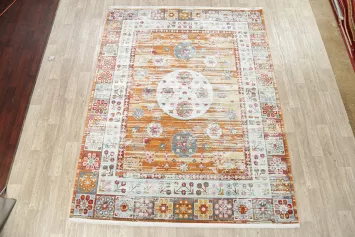 Distressed Geometric Turkish Oriental Rugs