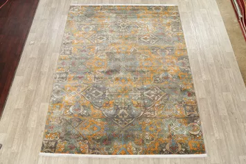 Distressed Geometric Turkish Oriental Rugs