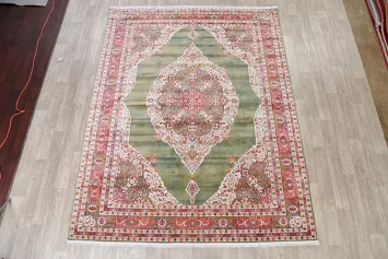 Vintage Style Floral Distressed Heat-set Area Rug