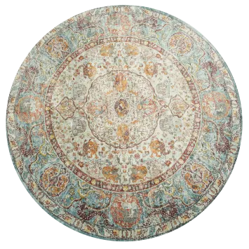 Vintage Hunting Style Distressed Heat-set Area Rugs