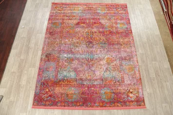 Hunting Design Pictorial Distressed Heat-Set Area Rugs